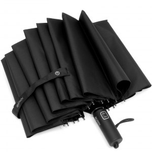 Зонт мужской Robin черный, 16 спиц, полный автомат, 3 сл., арт.415